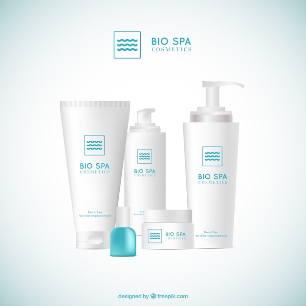 Spa crèmes in realistische stijl