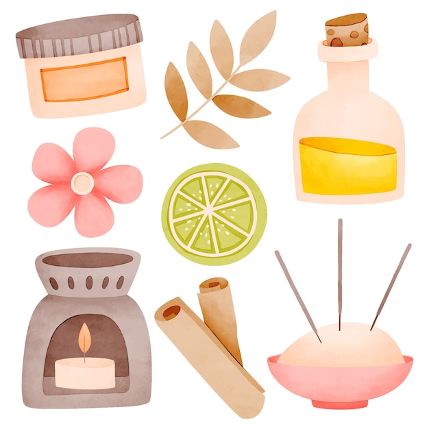 Gratis vector spa elementen vrij graphics