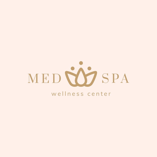 Gratis vector spa en een wellness-centrum logo vector