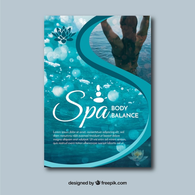 Spa en relax flyer-sjabloon