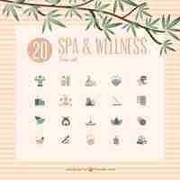 Gratis vector spa-en wellness icons