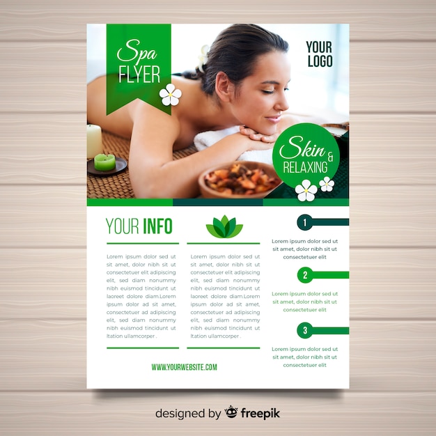 Gratis vector spa-flyer