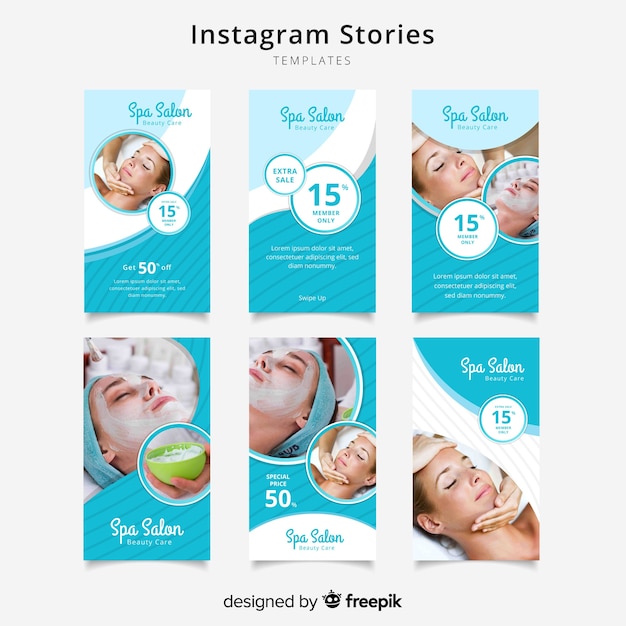 Spa instagram verhalen sjabloon set