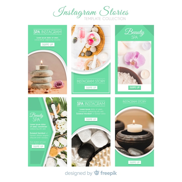 Spa instagram verhalen sjabloon