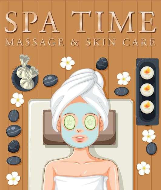 Spa massage en huidverzorging posterontwerp