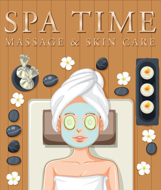 Spa massage en huidverzorging posterontwerp