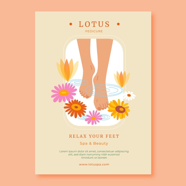 Gratis vector spa poster ontwerpsjabloon