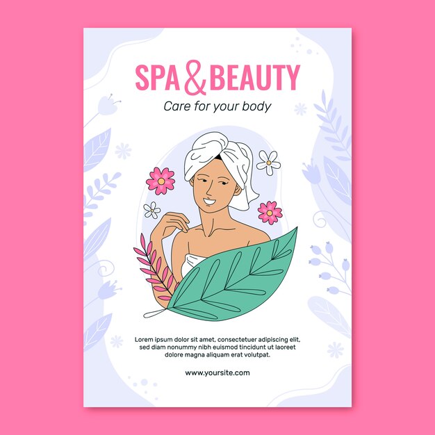 Spa poster ontwerpsjabloon