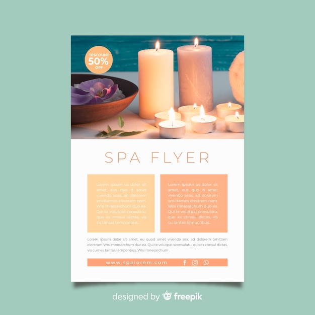 Gratis vector spa sjabloon folder