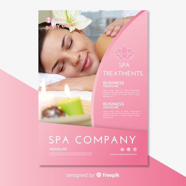 Gratis vector spa sjabloon folder