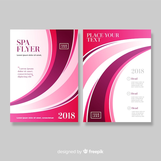 Gratis vector spa sjabloon folder