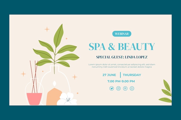 Gratis vector spa-sjabloonontwerp