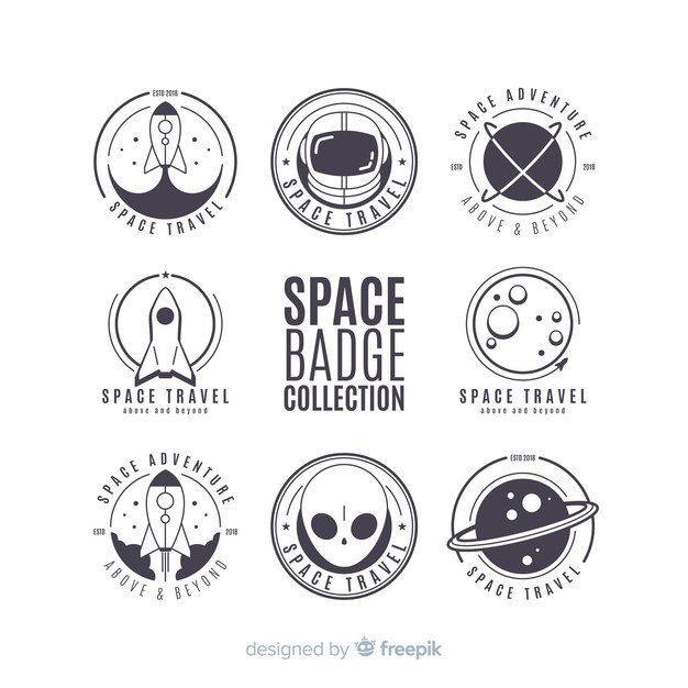 Space badge-collectie