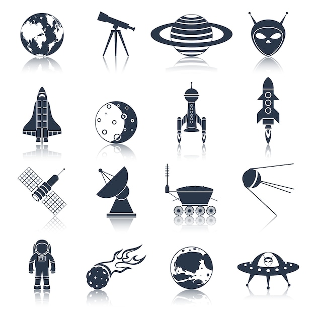 Gratis vector space iconen collectie