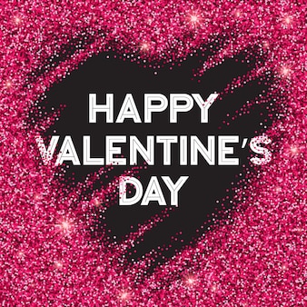 Sparkle glitter valentijnsdag hart. vector illustratie eps10