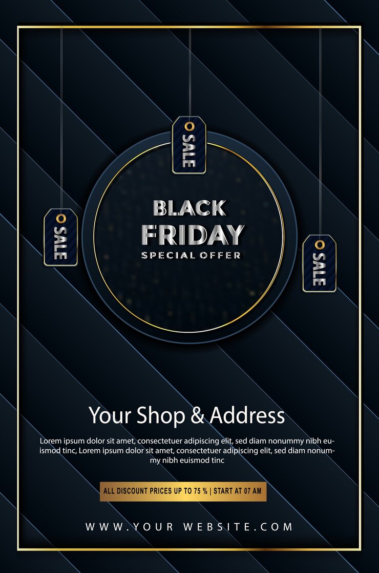 Gratis Vector speciale aanbieding voor zwarte vrijdag tot poster