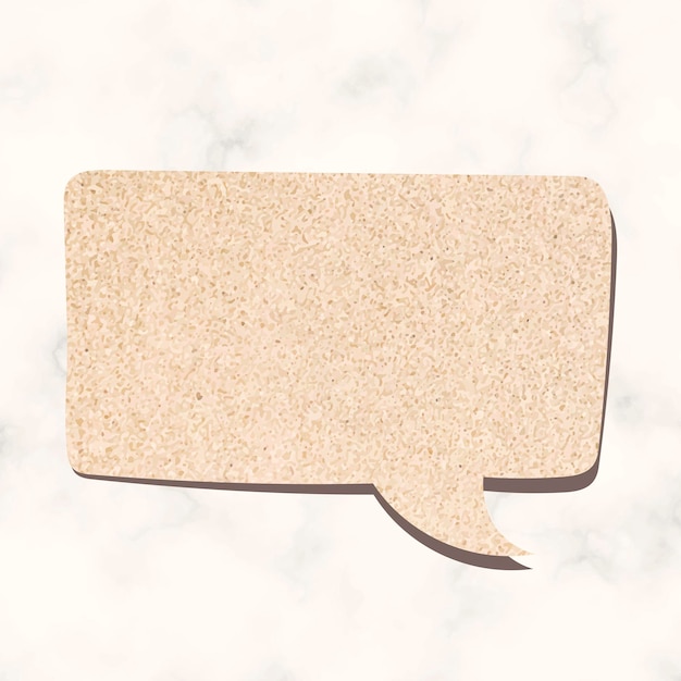 Speech bubble vector in glitter beige textuur stijl