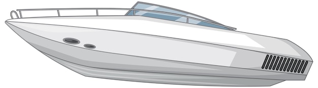 Speedboot of motorboot geïsoleerd op witte achtergrond