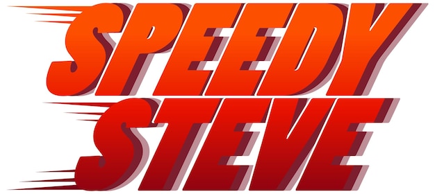 Speedy steve logo tekstontwerp