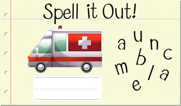 Gratis vector spel het uit ambulance