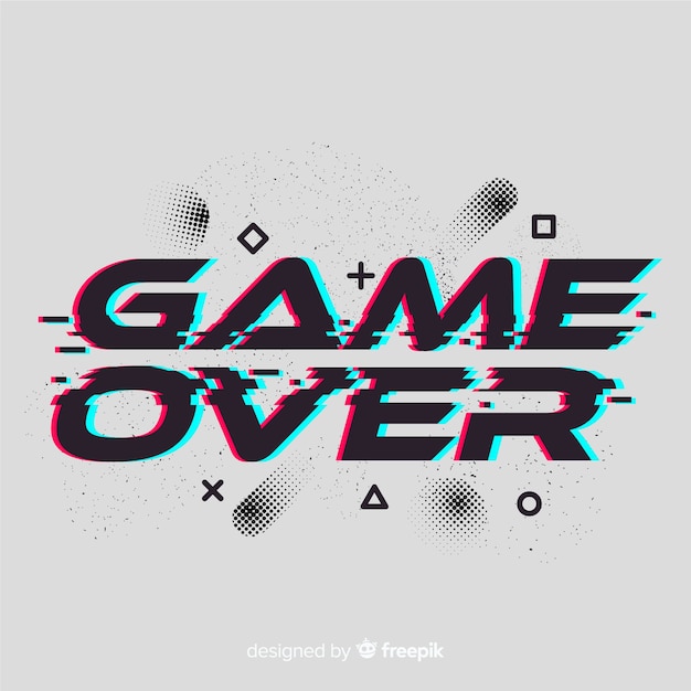 Gratis vector spel is over