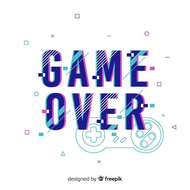 Gratis vector spel over achtergrond