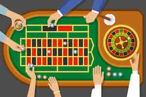 Gratis vector spel van roulette bovenaanzicht