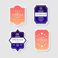 Gratis vector sponsor stickers collectie