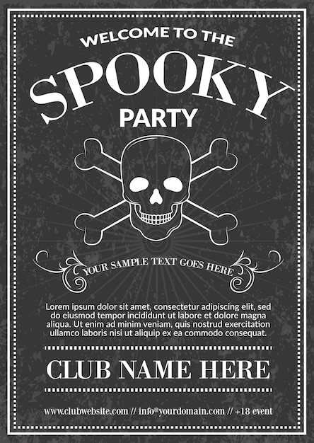 Spooky partij flyer