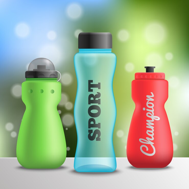 Gratis Vector sport atleet flessen samenstelling