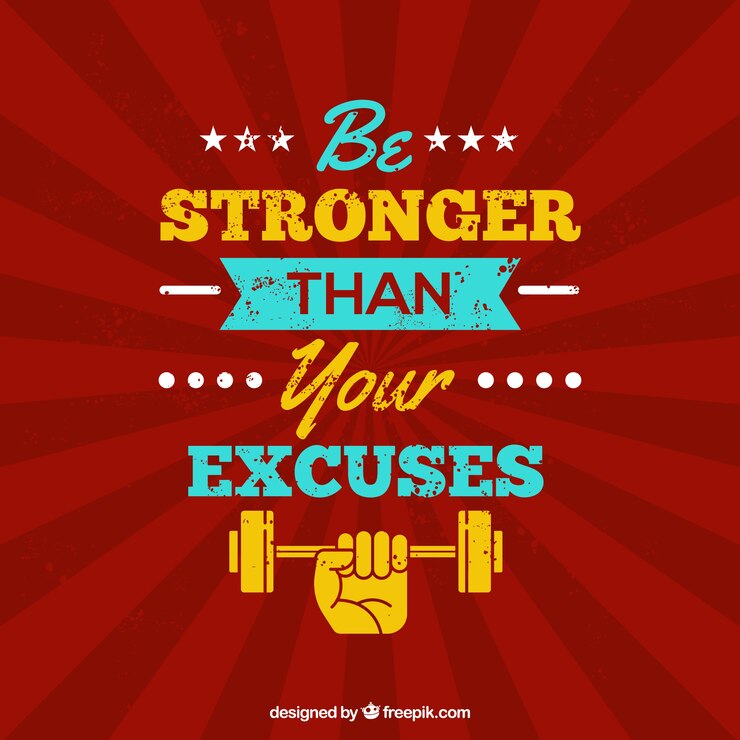 Gratis Vector sport citaat achtergrond met inspirerende boodschap