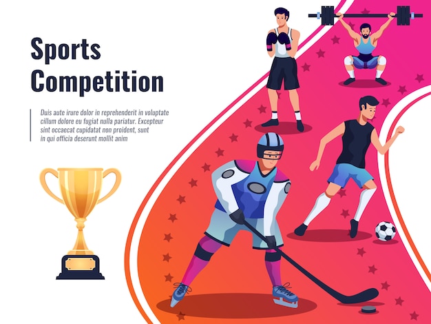 Sport competitie poster illustratie