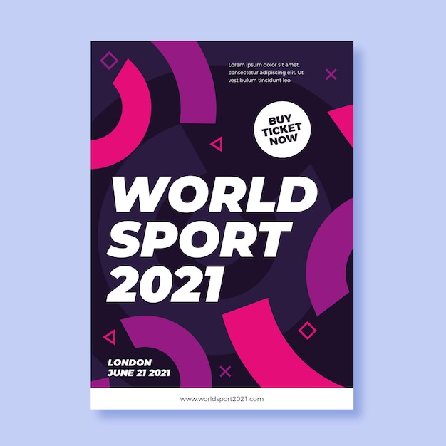 Sport evenement poster 2021 sjabloon