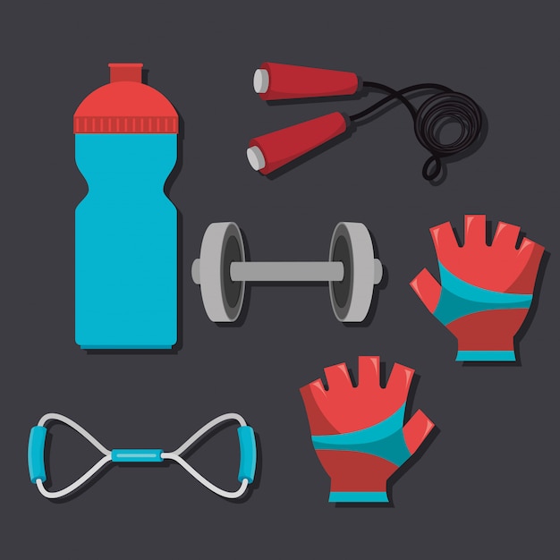 Gratis vector sport fitness illustratie