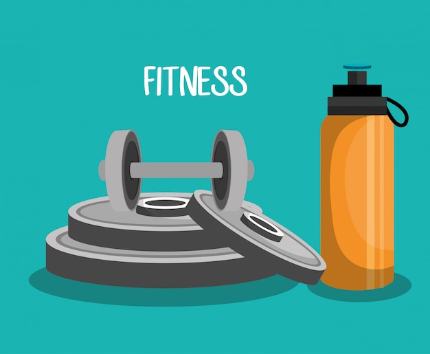 Gratis vector sport fitness illustratie