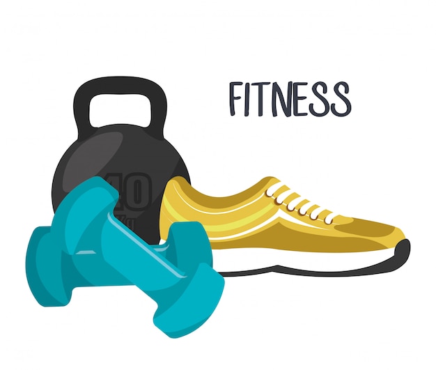 Gratis vector sport fitness illustratie