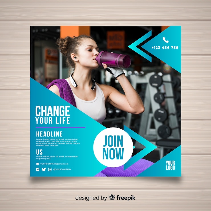 Gratis Vector sport flyer