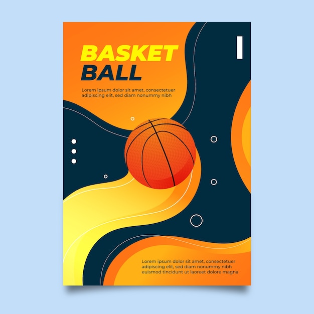 Gratis vector sport posterontwerp basketbal