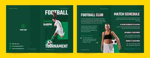 Gratis vector sportclub brochure sjabloon