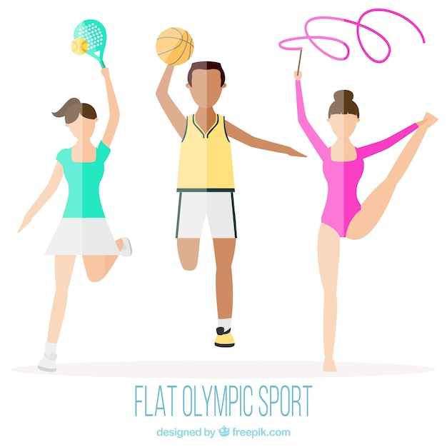 Sporten in plat design