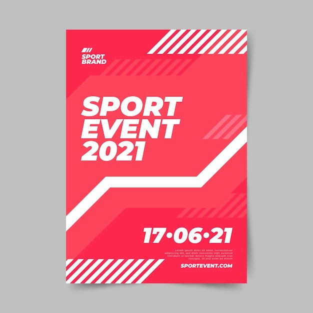 Sportevenement poster sjabloon minimalistisch design