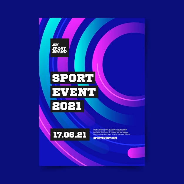 Gratis vector sportevenement poster sjabloon