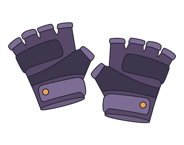 Gratis vector sportschool handschoenen sport pictogram geïsoleerd