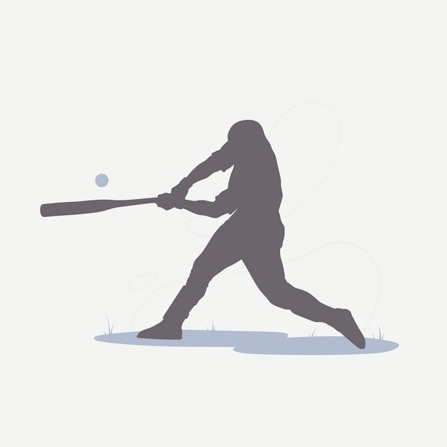 Gratis vector sportsilhouetten met vlak ontwerp