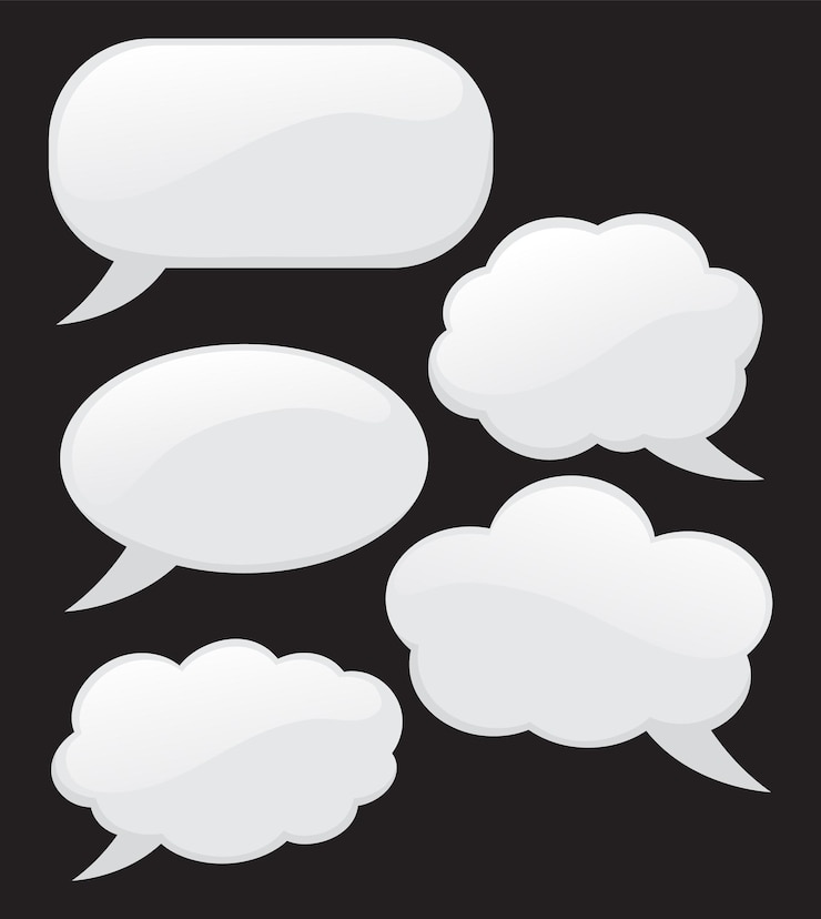 Gratis Vector spraakbubbels voor communicatieconcepten