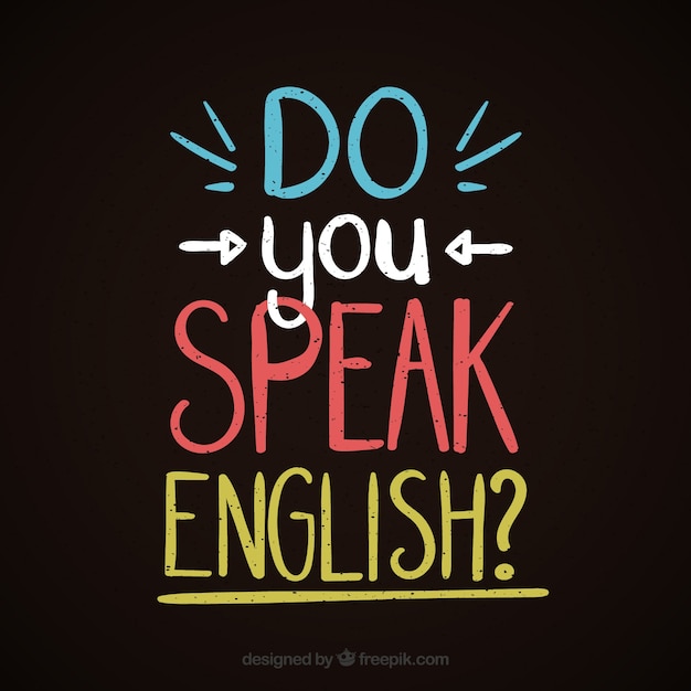 Spreekt u Engelse van letters voorziende achtergrond
