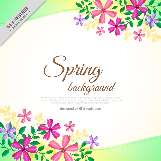 Spring achtergrond met bloemen details