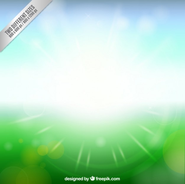 Gratis vector spring achtergrond met zon