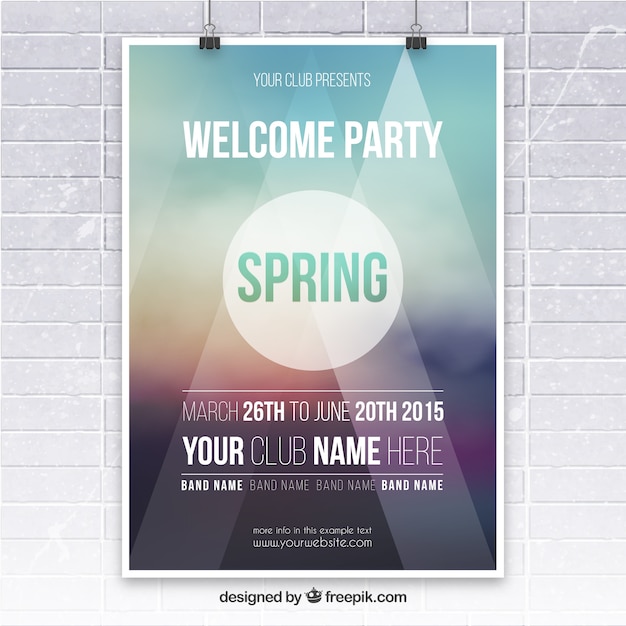 Spring partij poster