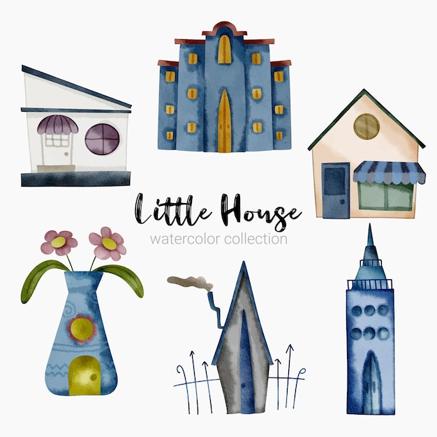 Gratis vector sprookjeshuizen fantasie boshut imagination village